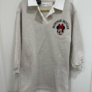 Zara Kids Gray Minnie Mouse Sweatshirt